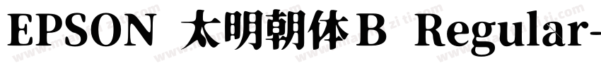 EPSON 太明朝体Ｂ Regular字体转换